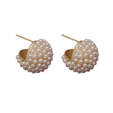 Fashionable Pearl Ring Earrings High-End Temperament Earrings