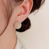 Fashionable Pearl Ring Earrings High-End Temperament Earrings