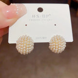 Fashionable Pearl Ring Earrings High-End Temperament Earrings