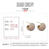 Fashionable Pearl Ring Earrings High-End Temperament Earrings