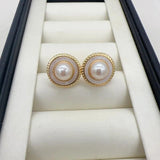 Arrival Natural Freshwater Pearl 14K Filled Stud Earrings