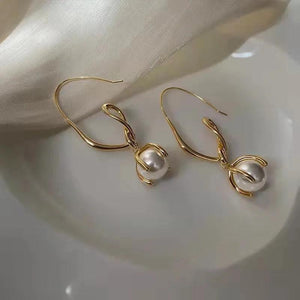 Bilandi Pearl Earrings Metal Dangle Earrings For Women