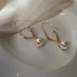 Bilandi Pearl Earrings Metal Dangle Earrings For Women