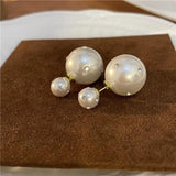 Crystal Pearl Stud Earrings for Women - Designer Jewelry