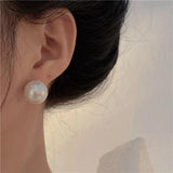 Crystal Pearl Stud Earrings for Women - Designer Jewelry