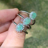 Natural Emerald Ring Adjustable Classic Jewelry for Women