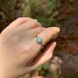 Natural Emerald Ring Adjustable Classic Jewelry for Women