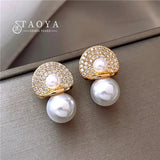 Pearl Gourd Earrings Halloween Party Accessory Womens Jewelry