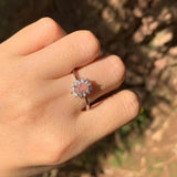 Natural Rhodochrosite Ring Adjustable Female Ring Jewelry Vintage Fine