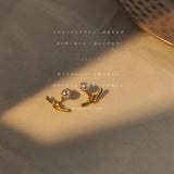 S925 Silver Plated 14K Knot Earrings X-229