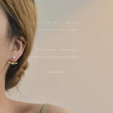 S925 Silver Plated 14K Knot Earrings X-229