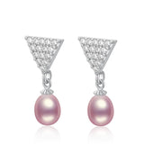 14K Filled Pearl Stud Earrings 7-8.5mm Natural Freshwater for Women Girls