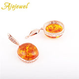 Exaggerated Hot Orange Stud Earrings for Women