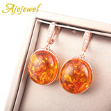 Exaggerated Hot Orange Stud Earrings for Women