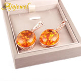 Exaggerated Hot Orange Stud Earrings for Women