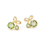 Cherry AAA Zircon Titanium Steel Stud Earrings