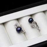 White Freshwater Pearl Earrings, Real 925 Silver, Fine Jewelry Wedding