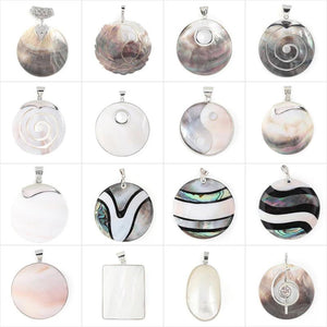 Mother Of Pearl Sea Shell Pendant Abalone Paua Shell Charms DIY Jewelry