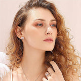 Adjustable Zircon Sakura Ring 925 Silver Women Jewelry Gift