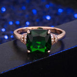 Vintage 925 Silver Zircon Women Ring Wedding Party Bridal Jewelry