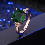 Vintage 925 Silver Zircon Women Ring Wedding Party Bridal Jewelry