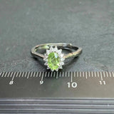 Natural Peridot Ring Adjustable Heart ring Jewelry Women Gift