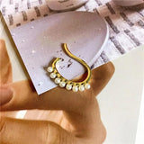 Metal Pearl Ear Bone Earring European And American Style