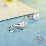 Pearl Stud Eardrop Earrings Tibetan Silver Wedding Accessories
