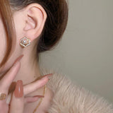 Pearl Flower Earrings for Women's Party