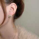 Pearl Flower Earrings for Women's Party