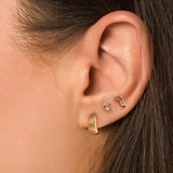 Colorful Zircon Pearl Earrings, 925 Sterling Silver Studs
