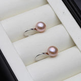 925 Sterling Silver Earring with Zircon & Freshwater Pearl Studs
