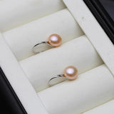 925 Sterling Silver Earring with Zircon & Freshwater Pearl Studs