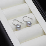 925 Sterling Silver Earring with Zircon & Freshwater Pearl Studs