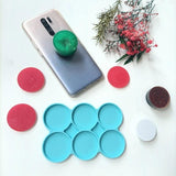 6-Cavity Silicone Large Round Resin Coaster Molds - 6 Pack