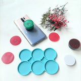 6-Cavity Silicone Large Round Resin Coaster Molds - 6 Pack