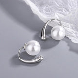 925 Silver Needle Pearl Stud Earrings For Women Jewelry FQL22025