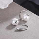 925 Silver Needle Pearl Stud Earrings For Women Jewelry FQL22025