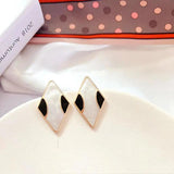 French Retro Colorful Dripping Pearl Flowers Enamel Stud Earrings