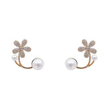 Pearl Flower Earrings Female Jewelry