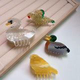 Animal Acetate Hair Claws for Girls Duck Design Hair Clip Hairpins