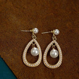 Baroque Palace Pearls Earrings for Women