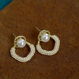 Baroque Palace Pearls Earrings for Women