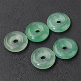 5pcs Amethyst Pendant 15mm Big Hole Flat Round Crystal Donut Pendants