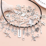 30Pcs Mixed Silver Plated Dream Charm Dangles for DIY Jewelry Making