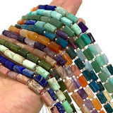 Gemstone Cylinder Beads for DIY Bracelet Making