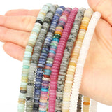 6x2mm Amazonite Labradorite Agate Rondelle Disc Beads 15''