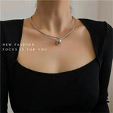 Metal Collar Necklace Punk Chain Women Jewelry Party Accessories