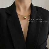 Metal Collar Necklace Punk Chain Women Jewelry Party Accessories