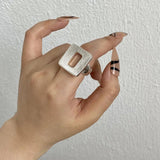 Punk Silver Elastic Rope Knuckle Ring